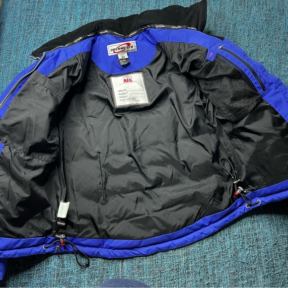Obermeyer Goose Down Waterproof Snow Jacket in Blue Black - Picture 2 of 10